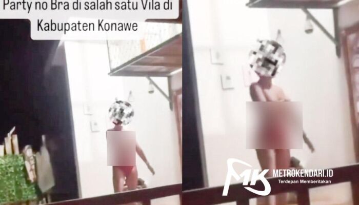 Video Viral Aksi Wanita Joget Setengah Bugil Pinggir Kolam di Vila Konawe Tuai Kritik