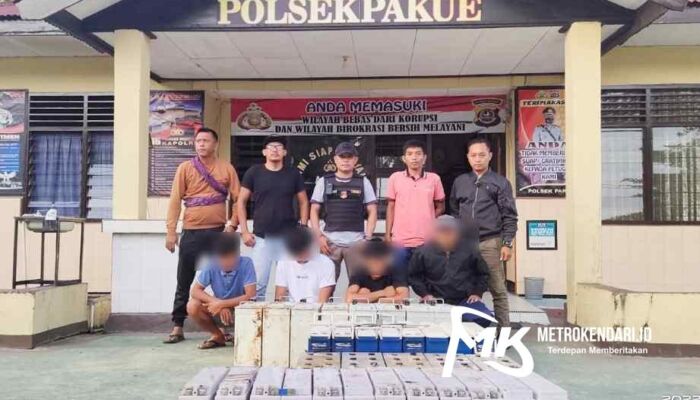 Polsek Pakue Berhasil Tangkap 3 Spesialis Pencuri Baterai Telkomsel Lintas Provinsi