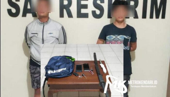 Pamer Samurai di Jalanan, Dua Pelajar di Kendari Diamankan Polisi