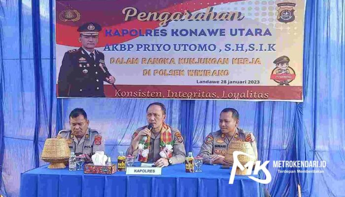 Kunker di Polsek Wiwirano, Kapolres Konut Minta Personel Tingkatkan Kualitas