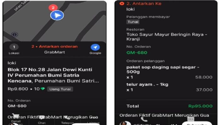 Viral! Driver Ojol Ini Kena Orderan Fiktif Belanja Sayur Hingga Rp 114 Ribu