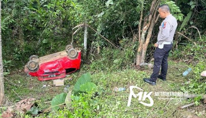 Mobil Ayla Terjun ke Jurang di Konawe Utara, 2 Korban Luka-luka