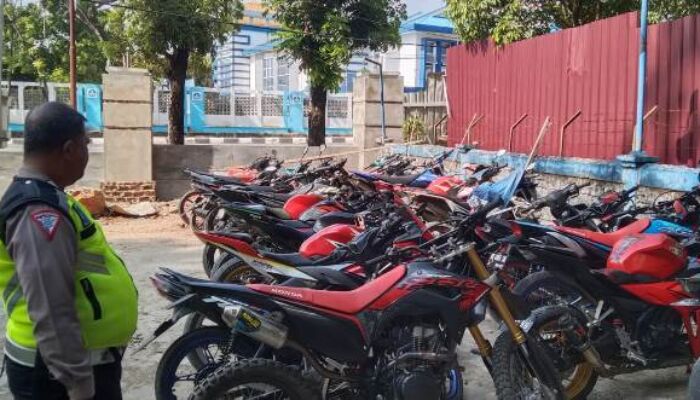 Puluhan Motor Balap Liar yang Resahkan Warga Kendari Diamankan Polisi