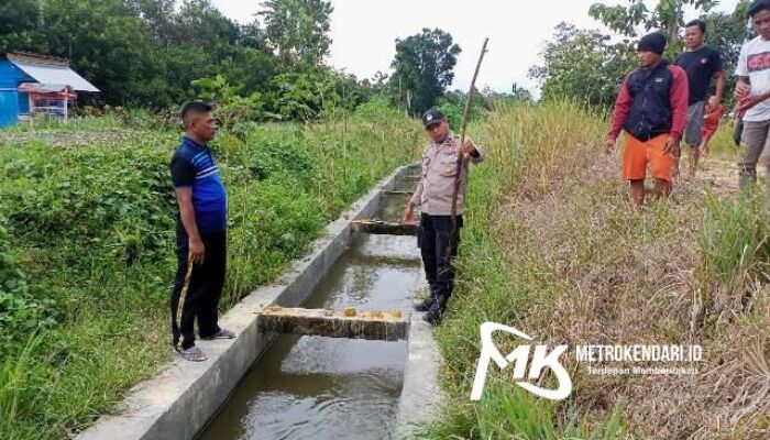 Heboh, Balita Ditemukan Tewas Terapung di Saluran Irigasi Abuki Konawe