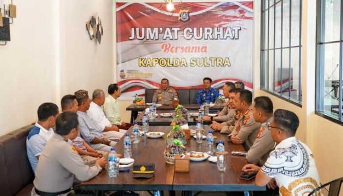 Jumat Curhat Polda Sultra di Kadia, Warga Minta Dibuatkan Pos Kamling