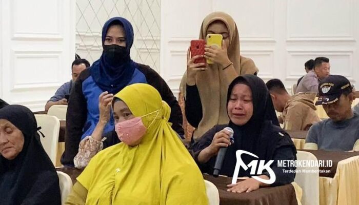 Jadi Korban Mafia Tanah, Warga Menangis Histeris Mengadu di Kantor BPN Sultra