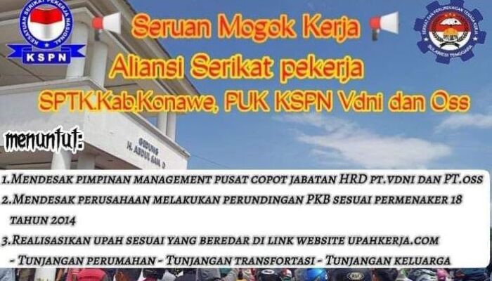 Ratusan Buruh PT VDNI dan PT OSS Akan Gelar Aksi Mogok Kerja Besar-besaran