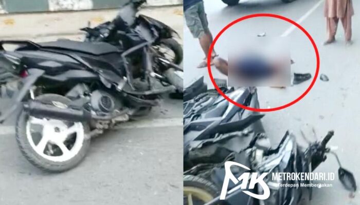 Tabrakan Motor vs Motor di Kendari, Satu Korban Alami Patah Tulang