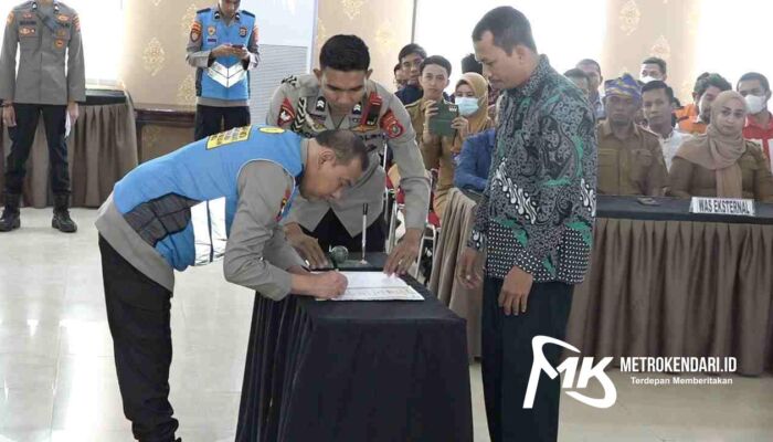 Komitmen Transparan, Polda Sultra Tanda Tangani Pakta Integritas Penerimaan Polri 2023