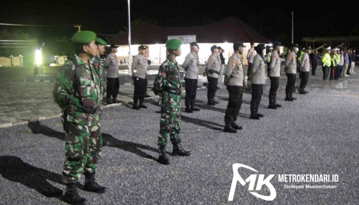 Personel TNI-Polri di Konut Bersinergi Gelar Patroli Keamanan Pasca Lebaran 2023