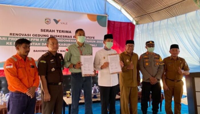 PT Vale Indonesia Serah Terima Renovasi PKM Bahomotefe ke Pemda Morowali