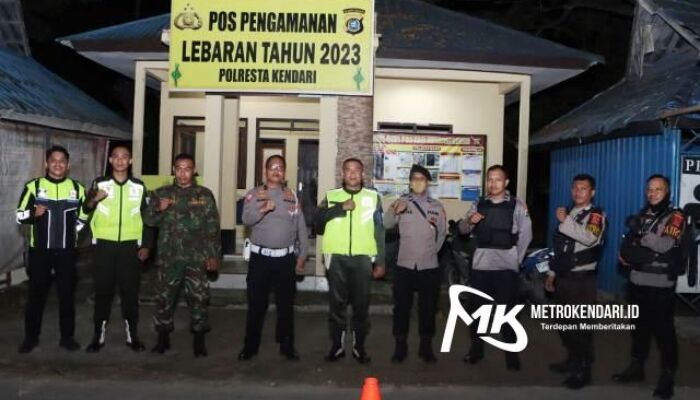 Sinergitas TNI-Polri Gelar Patroli Gabungan Pasca Lebaran Idul Fitri di Kendari