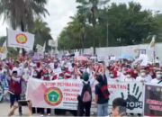 Tolak RUU Kesehatan Omnibus Law, Ribuan Nakes Dan Tenaga Medis di Kendari Gelar Aksi Demo Besar-besaran