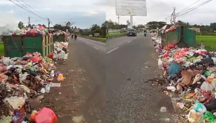 Kumuhnya Jalan Poros Bandara Halu Oleo-Kendari, Sampah Menumpuk Tak Terurus