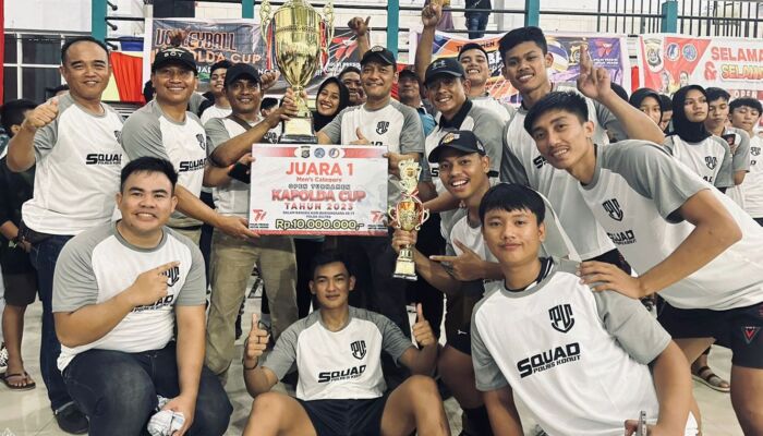 Tim Bola Voli Polres Konut Sabet Juara I Final Turnamen Kapolda Sultra Cup 2023