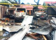 Sebuah Bengkel Mobil Ludes Terbakar di Kambu Kota Kendari