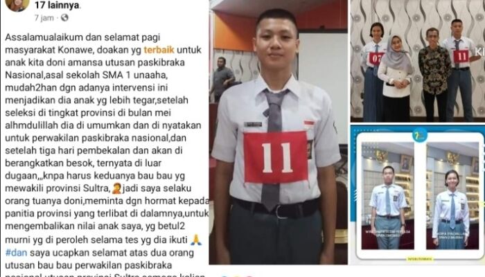 Viral di Medsos, Peserta Paskibraka Nasional Asal Konawe Mendadak Dibatalkan Sepihak