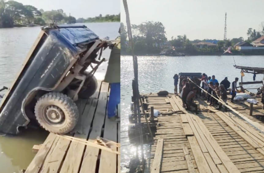 Mobil Jatuh di Pincara