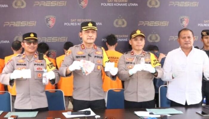 Berantas Narkoba, Polres Konut Tangkap 8 Pengedar Sabu Lintas Kecamatan