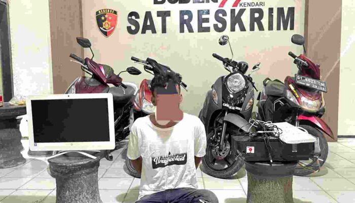 Seorang Pria di Kendari Ditangkap Polisi Usai Curi Motor Yamaha Vino