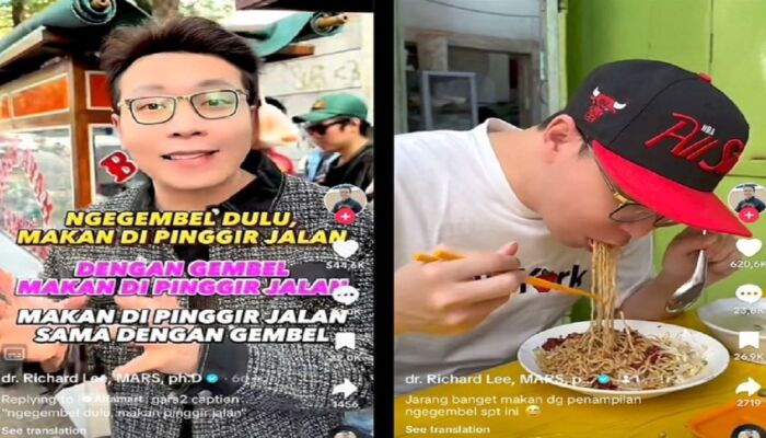 Viral! ‘Ngegembel’ Makan di Pinggir Jalan, dr. Richard Lee Dihujat Banyak Netizen