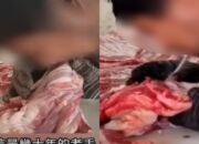 Viral! Bukannya Menggunakan Pisau, Penjual Ini Malah Lepaskan Tulang Daging yang Dijualnya Pakai Mulut