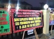 Kantor Polresta Kendari Dibanjiri Ucapan Karangan Bunga Usai Berhasil Tangkap Pelaku Pembunuhan di Sao-sao