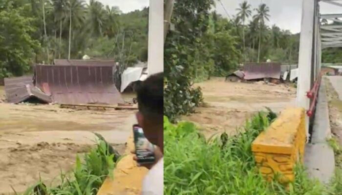 Sejumlah Rumah Warga Hanyut Terseret Arus Banjir di Kolaka