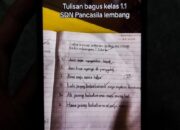 Viral! Bocah SD di Lembang Punya Tulisan Tangan Sebagus Ini