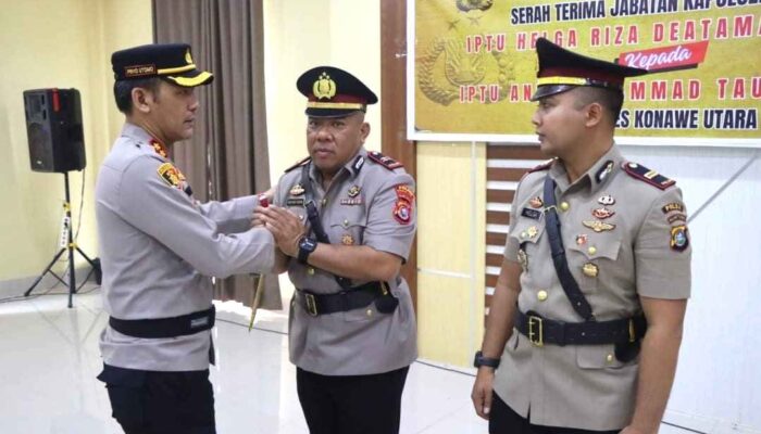 Kapolsek Lasolo Resmi Berganti, Ini Pesan Kapolres Konut AKBP Priyo Utomo