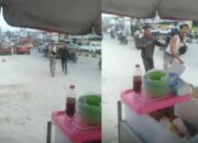 Viral Video Seorang Pria Mengamuk Tendang Pedagang Somay di Kendari