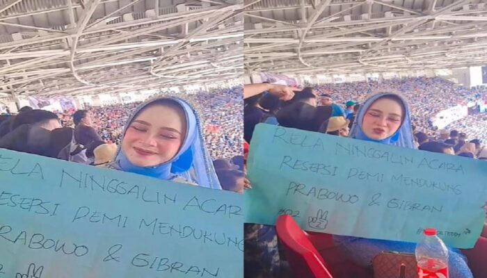 Viral! Demi Kampanye di GBK, Pengantin Wanita Ini Nekat Tinggalkan Resepsi Pernikahannya