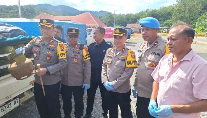 Polres Konut Dan TNI Gagalkan Penyelundupan Ribuan Tabung Gas LPG 3 Kg Tujuan ke Morowali