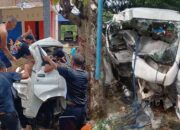 Mobil Tabrak Pohon di Jalan Poros Pondidaha Konawe, Sopir Terjepit di Ruang Kemudi