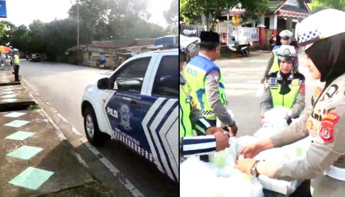 Viral Video Anggota Polantas Bagi-bagi Takjil Kendaraan Takut Lewat, Dikira Lagi Sweeping