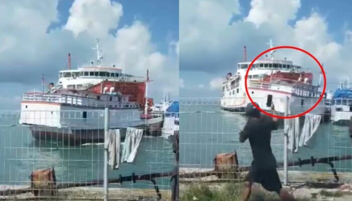 Hilang Kendali, Kapal Ferry Kolaka-Bajoe Meluncur Bebas Tabrak Sejumlah Kapal Tengah Sandar