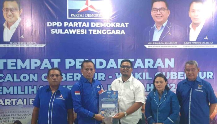 Hugua Resmi Daftar di Partai Demokrat Maju Calon Gubernur Sultra 2024