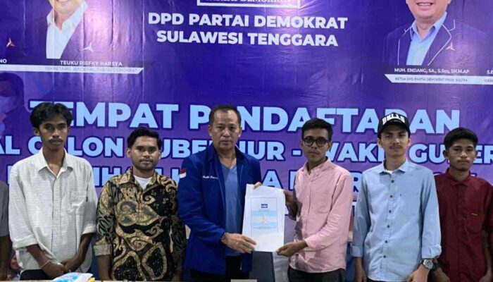 Siap Wakili Milenial Daratan-Kepulauan, Taano Karno Daftar Cawagub di Demokrat Sultra