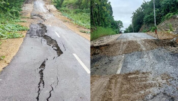 Kondisi Jalan Aspal di Desa Bobolio Wawonii Selatan, Rusak Parah Tidak Terurus