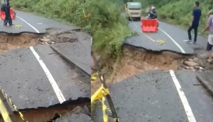 Jalan Penghubung Konawe-Konut di Meluhu, Amblas Tidak Bisa Dilalui Roda Empat