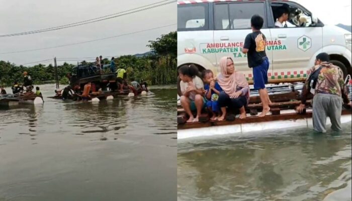 Pengendara Keluhkan Tarif Pincara Mobil Jalur Banjir di Konut Setara Harga Tiket Pesawat