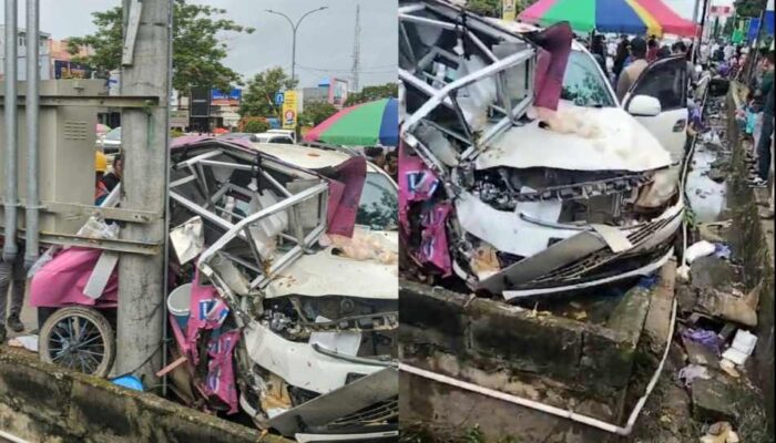 Breaking News! Pedagang Bubur di Depan RS Bahteramas Ditabrak Mobil Fortuner