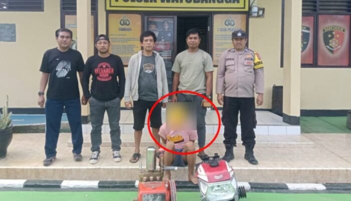 Polisi Tangkap Pencuri 2 Mesin Diesel Milik Warga di Desa Popalia Kolaka