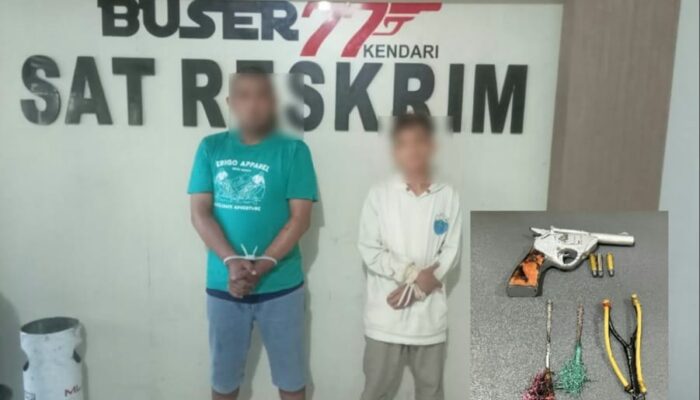 2 Pria di Kendari Ditangkap Saat Pesta Sabu di Penginapan, Polisi Temukan Senpi dan Busur