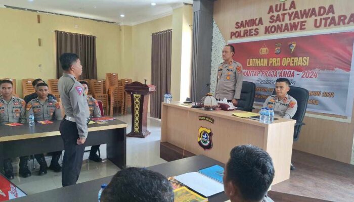 Jelang Pilkada, Polres Konut Gelar Latihan Operasi Mantap Praja Anoa 2024