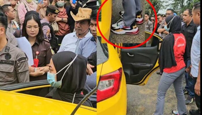 Pakai Outfit Sepatu Mahal Saat Rekontruksi, Novi Pembunuh Mertua Jadi Bahan Cacian