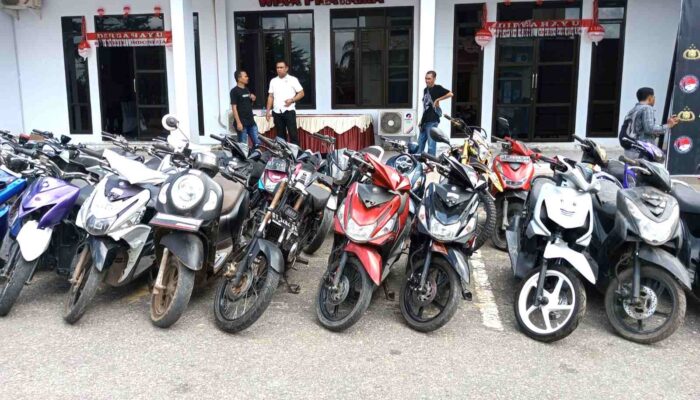 Polresta Kendari Amankan Puluhan Motor Curian,  Korban Dipersilahkan Ambil Dengan Syarat Ini