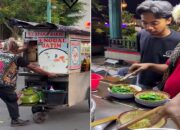 Nyentrik! Penjual Mie Ayam Ini Berpenampilan ala Anak Punk