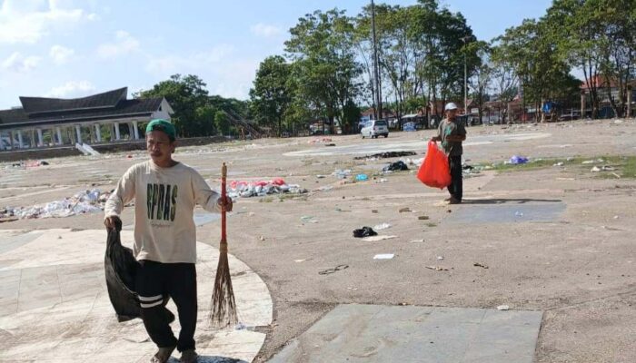 Sampah Sisa Kegiatan KPU Sultra di MTQ Kendari Telah Dibersihkan