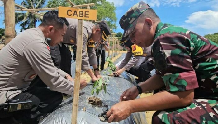 Polresta Kendari Launching Gugus Tugas Polri Dukung Program Ketahanan Pangan Presiden RI